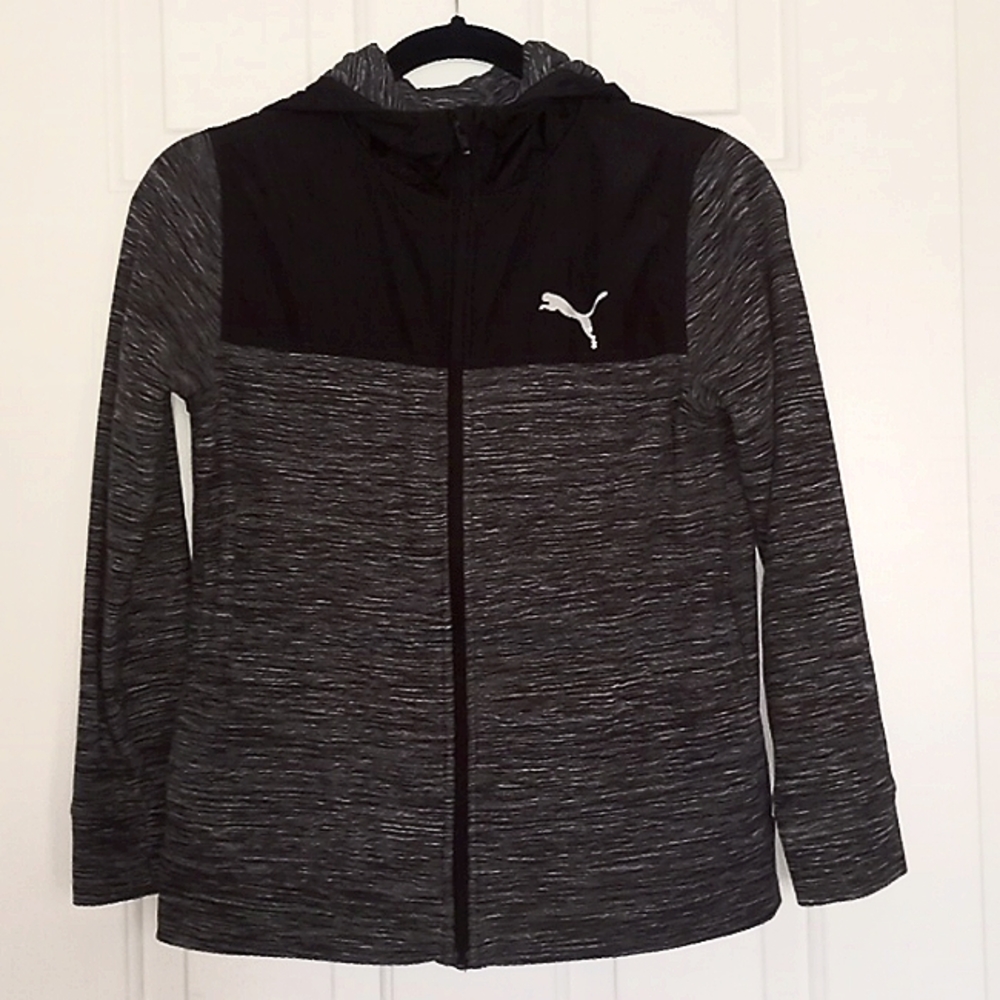 Boys Puma Youth Fleece Zip-Up Hoodie Sweatshirt Jacket Size M(10-12)